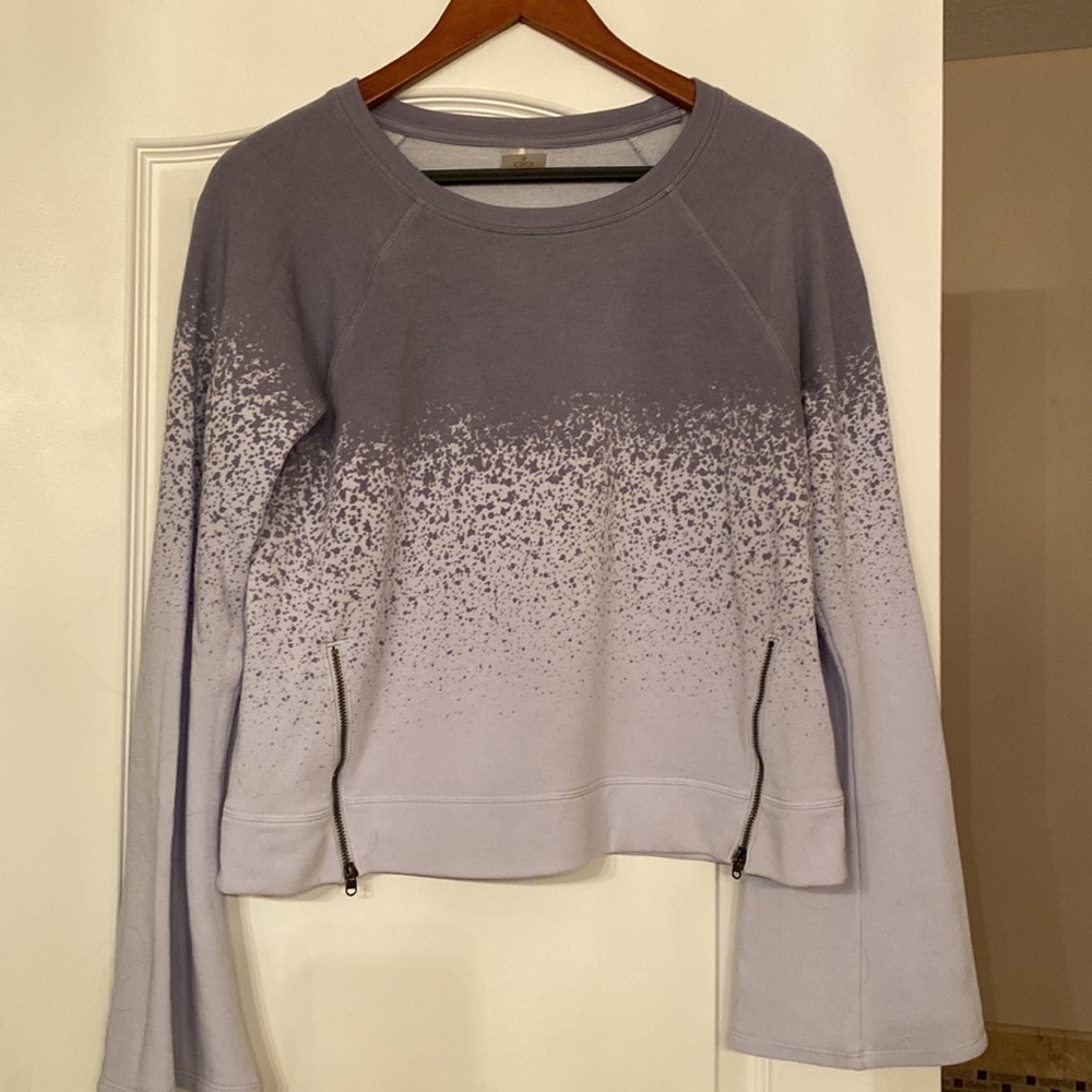 Calia by Carrie Underwood Gray & Blue Splatter Print Sweatshirt Women's Small
